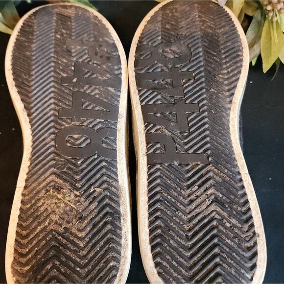 P448 JOHN ZEBRA METALLIC STRIPE BLACK SNEAKER SIZE 40 (9/9.5) - Picture 8 of 11